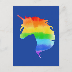 Rainbow Unicorn Postkarte