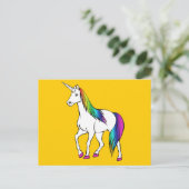 RAINBOW UNICORN POSTKARTE (Stehend Vorderseite)