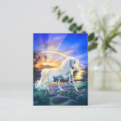 Rainbow Unicorn Postkarte (Stehend Vorderseite)