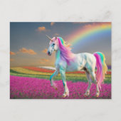 Rainbow Unicorn Postkarte (Vorderseite)