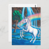 Rainbow Unicorn Postkarte (Vorne/Hinten)