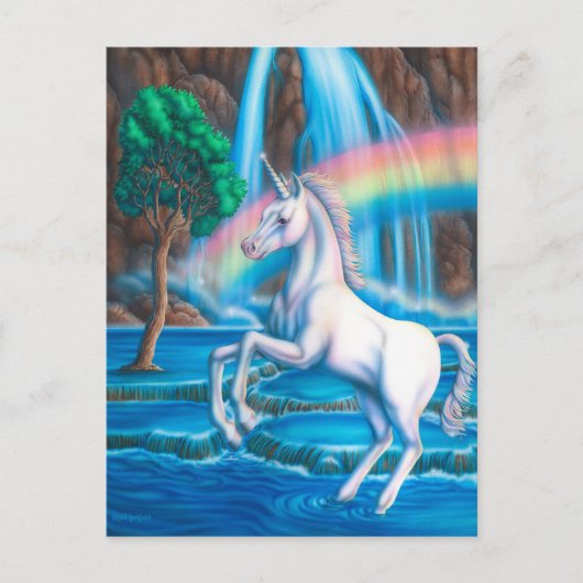 Rainbow Unicorn Postkarte (Vorderseite)