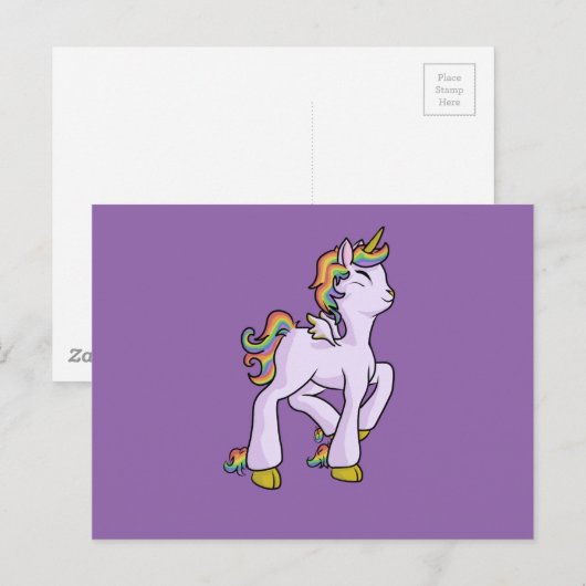 Rainbow Unicorn! Postkarte (Vorne/Hinten)
