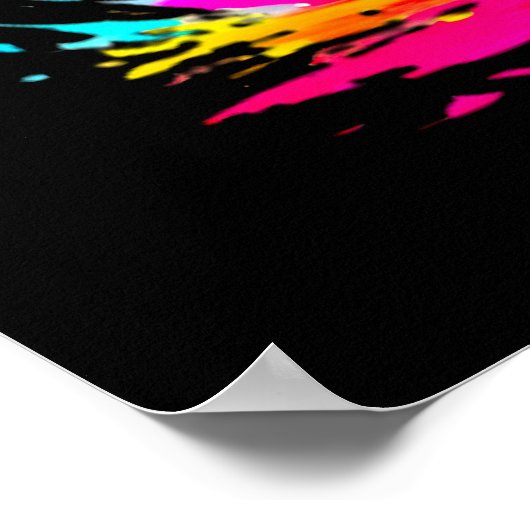 Rainbow Unicorn Postkarte Poster (Ecke)