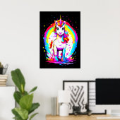 Rainbow Unicorn Postkarte Poster (Heimbüro)