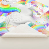 Rainbow unicorn Princess Magical Kinderzimmer Sherpadecke (3/4)