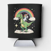 Rainbow Unicorn Riding T rex - Dinosaur Boys Girls Dosenkühler (Vorderseite)