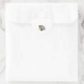 Rainbow Unicorn Riding T rex - Dinosaur Boys Girls Herz-Aufkleber (Tasche)