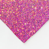 Rainbow Unicorn Rosa Glitzer Glitzern Personalisie Fleecedecke (Ecke)