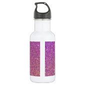 Rainbow Unicorn Rosa Glitzer Sparkle Girls Edelstahlflasche (Rückseite)