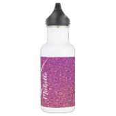 Rainbow Unicorn Rosa Glitzer Sparkle Girls Edelstahlflasche (Rechts)