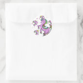Rainbow Unicorn Runder Aufkleber (Tasche)