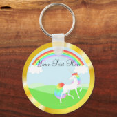 Rainbow Unicorn Schlüsselanhänger (Vorderseite)