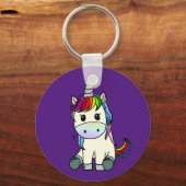 Rainbow Unicorn Schlüsselanhänger (Vorderseite)