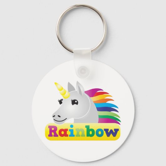 Rainbow Unicorn Schlüsselanhänger (Vorderseite)