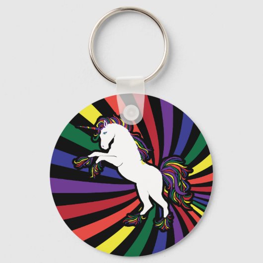 Rainbow Unicorn Schlüsselanhänger (Vorderseite)