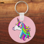 Rainbow Unicorn Schlüsselkette Schlüsselanhänger (Vorderseite)