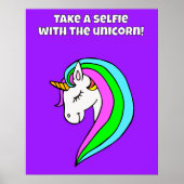 Rainbow Unicorn Selfie Station Poster (Vorne)