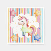 Rainbow Unicorn Serviette (Vorderseite)