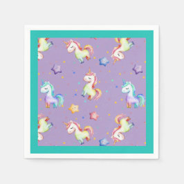 Rainbow Unicorn Serviette