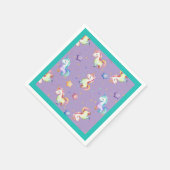 Rainbow Unicorn Serviette (Ecke)