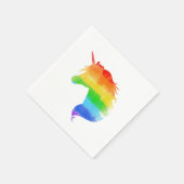 Rainbow Unicorn Serviette (Ecke)