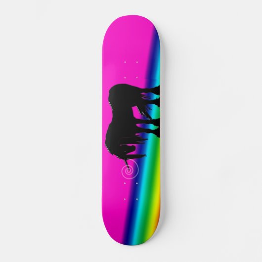 Rainbow Unicorn Skateboard (Vorderseite)