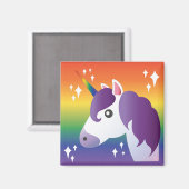 Rainbow Unicorn Sparkle Emoji Magnet (Vorderseite/Rückseite)