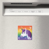 Rainbow Unicorn Sparkle Emoji Magnet (In Situ (Geschirrspüler))