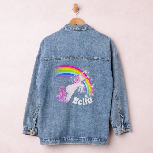 Rainbow Unicorn Springmädchen Jeansjacke (Hangar)