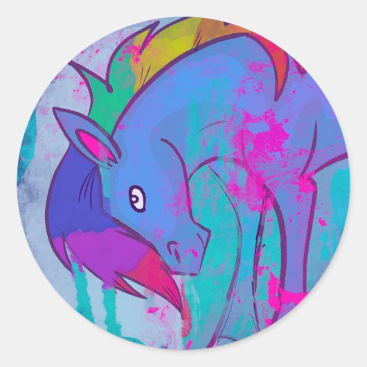 Rainbow Unicorn Sprinkles Stickers (Vorderseite)