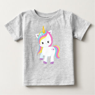 Rainbow Unicorn, Stern, Niedliches Einhorn, Zauber Baby T-shirt