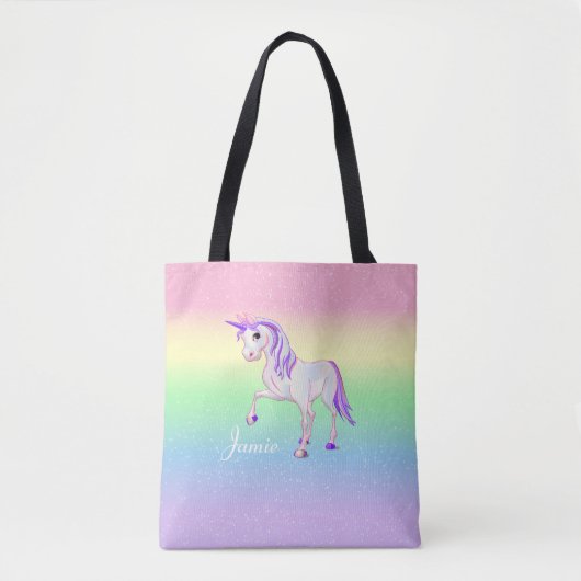Rainbow 🦄 Unicorn Tasche (Vorderseite)