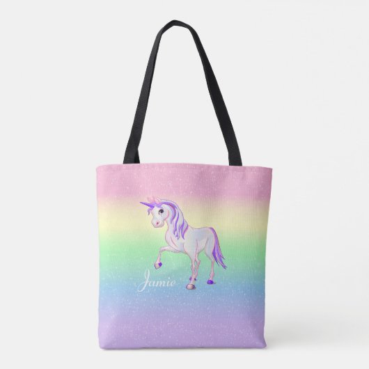 Rainbow 🦄 Unicorn Tasche (Rückseite)