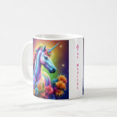 Rainbow Unicorn-Tasse Kaffeetasse (Vorderseite Links)