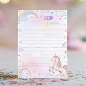 Rainbow Unicorn Time Capsule Note Card Dankeskarte