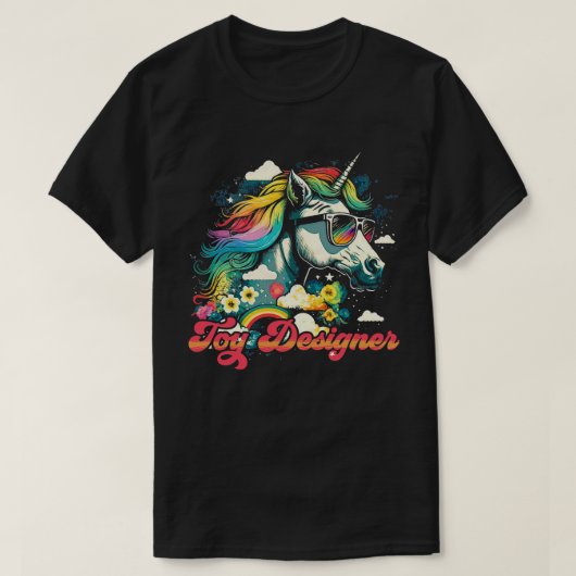 Rainbow Unicorn Toy Designer T-Shirt (Design vorne)