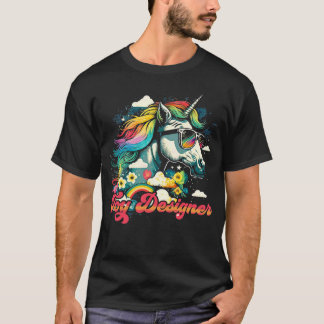Rainbow Unicorn Toy Designer T-Shirt
