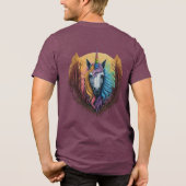 Rainbow Unicorn Tri-Blend Shirt (Rückseite)