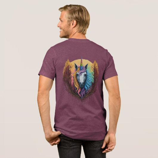 Rainbow Unicorn Tri-Blend Shirt (Rückseite voll)