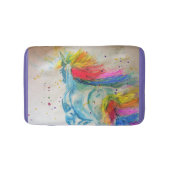Rainbow Unicorn unicorns Wasserfarbe Badematte (Vorderseite)