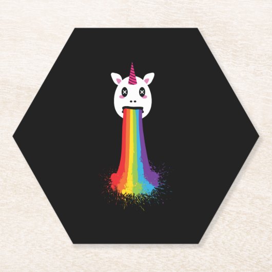 Rainbow Unicorn Untersetzer (Vorderseite)