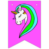 Rainbow Unicorn Wimpelkette (Zweite Fahne)