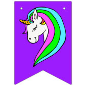 Rainbow Unicorn Wimpelkette (Dritte Fahne)