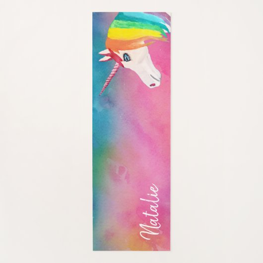 Rainbow Unicorn Yoga Yogamatte (Vorderseite)