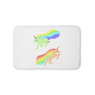 Rainbow Unicorns Badematte