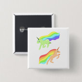 Rainbow Unicorns Button (Vorne & Hinten)