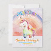 Rainbow Unicorns Flachkarte (Vorderseite)