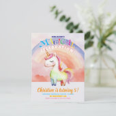 Rainbow Unicorns Flachkarte (Stehend Vorderseite)