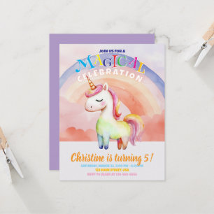 Rainbow Unicorns Flachkarte